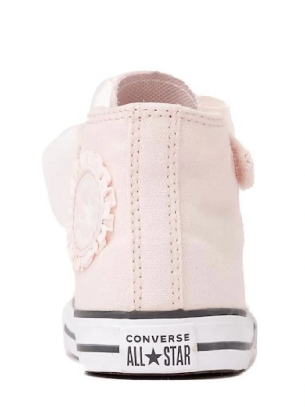 Converse Kids Light Pink High-Top Canvas Sneakers with Bow Accent